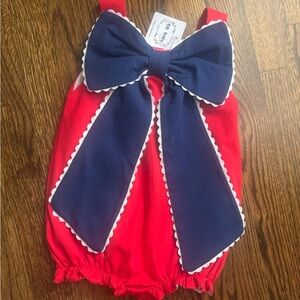 Red and Blue Bow Bubble